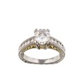 Tacori Platinum CZ and 1/3ct TDW Diamond Engagement Ring (G, VS)