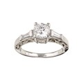 Tacori Platinum CZ and 1/3ct TDW Diamond Engagement Ring (G, VS)