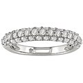 10k White Gold White Sapphire Ring