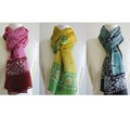 Handcrafted Silk Batik Scarf (India)