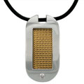 Diamante di Uomo Steel and Gold plated Necklace