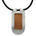 Diamante di Uomo Steel and Roseplated tag Necklace
