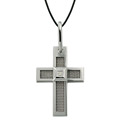 Diamante di Uomo Steel Diamond Cross Necklace