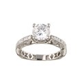 Tacori Platinum CZ and 1/3ct TDW Diamond Engagement Ring (G, VS)