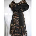 Hand-loomed Animal Print Silk Scarf (India)