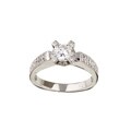 Tacori Platinum CZ and 3/8ct TDW Diamond Engagement Ring (G, VS)