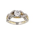 Tacori Platinum CZ and 1/2ct TDW Diamond Engagement Ring (G, VS)