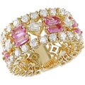 18k Gold 3 1/2ct TDW Diamond Pink Sapphire Ring