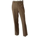 Domani Men's Beige Flat Wool Pants