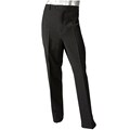 Domani Men's Black Flat Wool Pants