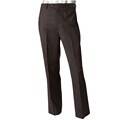 Domani Men's Brown Flat Wool Pants