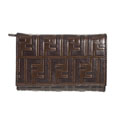 Fendi Women's Leather Logo Dark Brown Wallet
