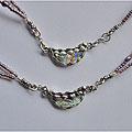Roman Glass Crescent Double Strand Necklace (Israel)