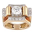 18k Gold 2 7/8ct TDW Diamond Antique Deco Ring (I, SI2)