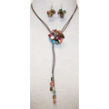 Crystal 'Cornucopia' Necklace/ Earrings Set (Colombia)