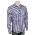 DKNY Men's Blue Stripe Long-sleeve Woven Shirt