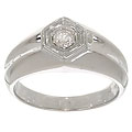 14k White Gold 1/4ct TDW Diamond Men's Ring