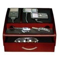 Cherry Finished Shelf Charging Station Drawer