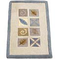 Indo Tufted Ivory/ Blue Rug (2' x 3')