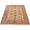 Afghan Oushak Hand-knotted Ivory/ Beige Rug (7'7 x 9'8)