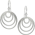 Sterling Silver Multi-circle Hook Earrings