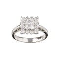 18k White Gold 7/8ct TDW Diamond Square Ring (G-H, SI)