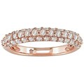 10k Pink Gold White Sapphire Ring