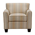 Park Avenue 8-way Hand-tied Mocha Stripe Arm Chair