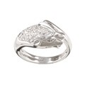 18k White Gold 1/4ct TDW Diamond Panther Ring