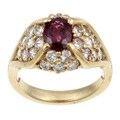 14k Gold Ruby and 1 1/4ct TDW Diamond Estate Ring (G, SI1) (Size 6)