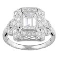 Platinum 2ct TDW Emerald-cut Diamond Engagement Ring (I, VS2)