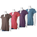 Energie Plus Size Ribbed Short Sleeve Henley Top