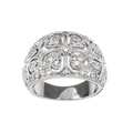 Sterling Silver Cubic Zirconia 4-leaf Clover Ring