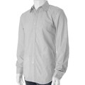 DKNY Designer Men's White/ Black Dress Shirt