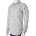 DKNY Men's White/ Black Dress Shirt