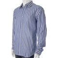 DKNY Men's Blue/ White Dress Shirt