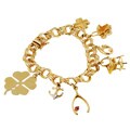 14k Yellow Gold Charm Bracelet