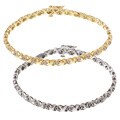 10k Gold 1/4ct Diamond X's and O's Bracelet