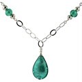 Murano Glass Teal Teardrop Necklace