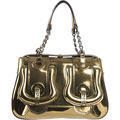 Fendi 'B.Fendi' Gold Leather Buckle Handbag