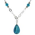 Murano Glass Blue Teardrop Necklace