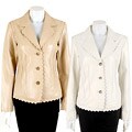 Via Spiga Women's 3-button Leather Blazer