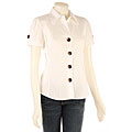 Spense Women's Animal Button Short-sleeve Shirt