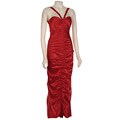 Zum Zum Women's Scarlet Satin Gathered Dress
