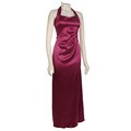 Zum Zum Women's Rasberry Satin Halter Dress