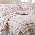 American Traditions Cranberry Bouquet Quilt Set