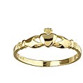14k Yellow Gold Claddagh Baby Ring (Size 3)