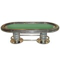 Marble and Chrome Texas Holdem Poker Table
