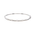 Sterling Silver Cubic Zirconia Stackable Bangle
