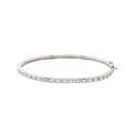 Sterling Silver Cubic Zirconia Stackable Bangle